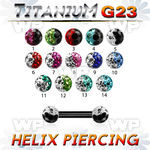 hr44wkzw ion plated g23 titanium helix or eyebrow barbell 1 2mm eyebrow piercing