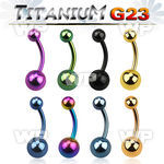 hr4ui ion plated g23 titanium belly ring 5mm 8mm ball belly piercing