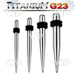 hrm g23 titanium taper double silicon o ring ear lobe piercing