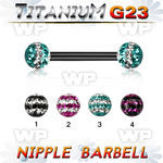 hrumdas1 ion plated g23 titanium nipple barbell 1 6mm 5mm ferido nipple piercing