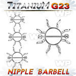 humep0 sun shaped janet jackson type nipple shieldg23 titanium nipple piercing