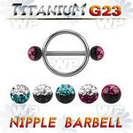 hwdumws 316l steel round nipple shieldg23 titanium barbell 1 6mm nipple piercing
