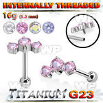 hxw8ue9 titanium bar descending claw cz ball internal