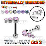 hxw8uet titanium bar descending bezel cz ball internal