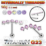 hxw8ukl titanium bar claw cz curved top ball internal