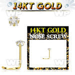 i3g3aje 4k gold nose screw 3mm prong set star cubic zirconia (cz) stone