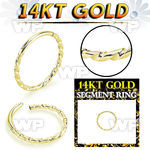 i3ix4et 14kt gold hinged segment clicker 18g twisted wire