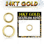 i3wbe0 solid solid 14k gold seamless ring 14g 1 4mm diamete eyebrow piercing