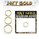 i3wbet 14kt gold seamless ring 1mm an outer diameter nose piercing