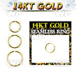 i3wbey 14kt gold seamless ring 1 2mm an outer diameter eyebrow piercing