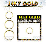 i3wbkk 14kt gold seamless nose ring 22g