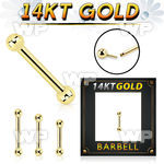 i444ks 14kt gold threadless press fit straight bar 16g balls