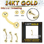 i4u48 14kt gold bananabell 16g plain balls internal