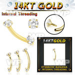 i4ud7g8 14kt gold bananabell 16g internal threaded top