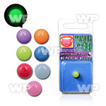 ibri3r glow in the dark illusion fake tongue barbell holds via belly piercing