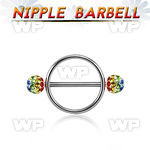 idaumws surgical steel round nipple shield316l steel barbell 1 6 nipple piercing