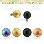 idtfo4s 4mm pvd plated frosted steel ball dermal anchor top part