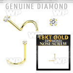 ii3614es 18kt gold nose screw 22g claw set diamond