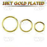 im3wbet silver 925 seamless ring 1mm 18k gold plated an outer eyebrow piercing