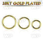 im3wbey silver 925 seamless ring 1 2mm 18k gold plated an out eyebrow piercing