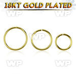 im3wbkp silver 925 seamless ring 0 8mm 18k gold plated an out eyebrow piercing