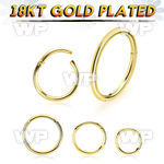 im3wixet 18kt gold finish silver hinged segment clicker 18g