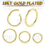 im3wixey 18kt gold finish silver hinged segment clicker 16g