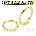 im3wmj 18k gold plated silver fake septum ring plain