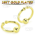 im3wmu 18k gold plated silver fake septum ring with 3mm ball