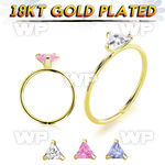 imgrjkk 18kt finish silver seamless nose ring 22g triangle