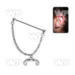 indsd5 steel industrial barbell w dangling french mustache