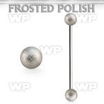 info5 316l steel industrial barbellw 2 5mm frosted steel balls