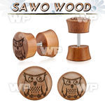 iplswg sawo wood fake plug wlaser edged owl logo