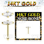 iu4jvje 14kt gold nose pin claw set cubic zirconia marquise