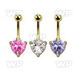 j1igsk0 ion plated 316l steel belly ring 7mm heart shaped prong belly piercing