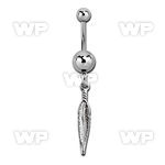 j31stz steel belly ring normal high polished steel ball dangli belly piercing