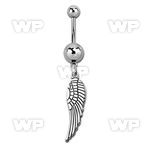 j31ysz steel belly ring normal high polished steel ball dangli belly piercing
