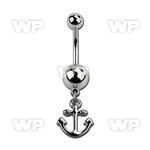 j31yzk steel belly ring normal high polished steel ball dangli belly piercing