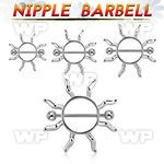 j6umep0 sun shaped janet jackson type nipple shield surgical stee nipple piercing
