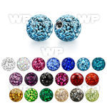 jday 6mm multi crystal ball epoxy cover 1 6mm threading belly piercing