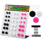 jijmal display with of magnetic fake cheater plugs out o ring s belly piercing