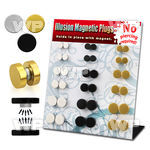 jijmat display with of steel gold black ion plated steel mag belly piercing