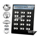 jits board with 8mm round crystal magnetic earring s in mixed belly piercing