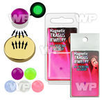 m2rit 3mm magnetic fake tragus stud glow in the dark ball belly piercing