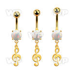 mgo709 gold steel belly banana w opal  musical note