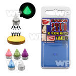 mjibuz 3mm cone glow in the dark acrylic fake magna stud belly piercing