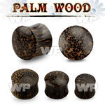 mm7o palm wood double flare saddle plug ear lobe piercing