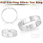 mrsep silver adjustable toe ring smooth