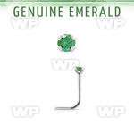 nspge10 925 silver nose stud w a emerald stone