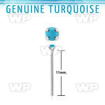 nypge7 925 silver bend it yourself nose stud w turquoise